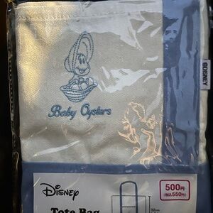*RARE, SOLD OUT* Daiso Disney Baby Oysters Blue and White Tote Bag